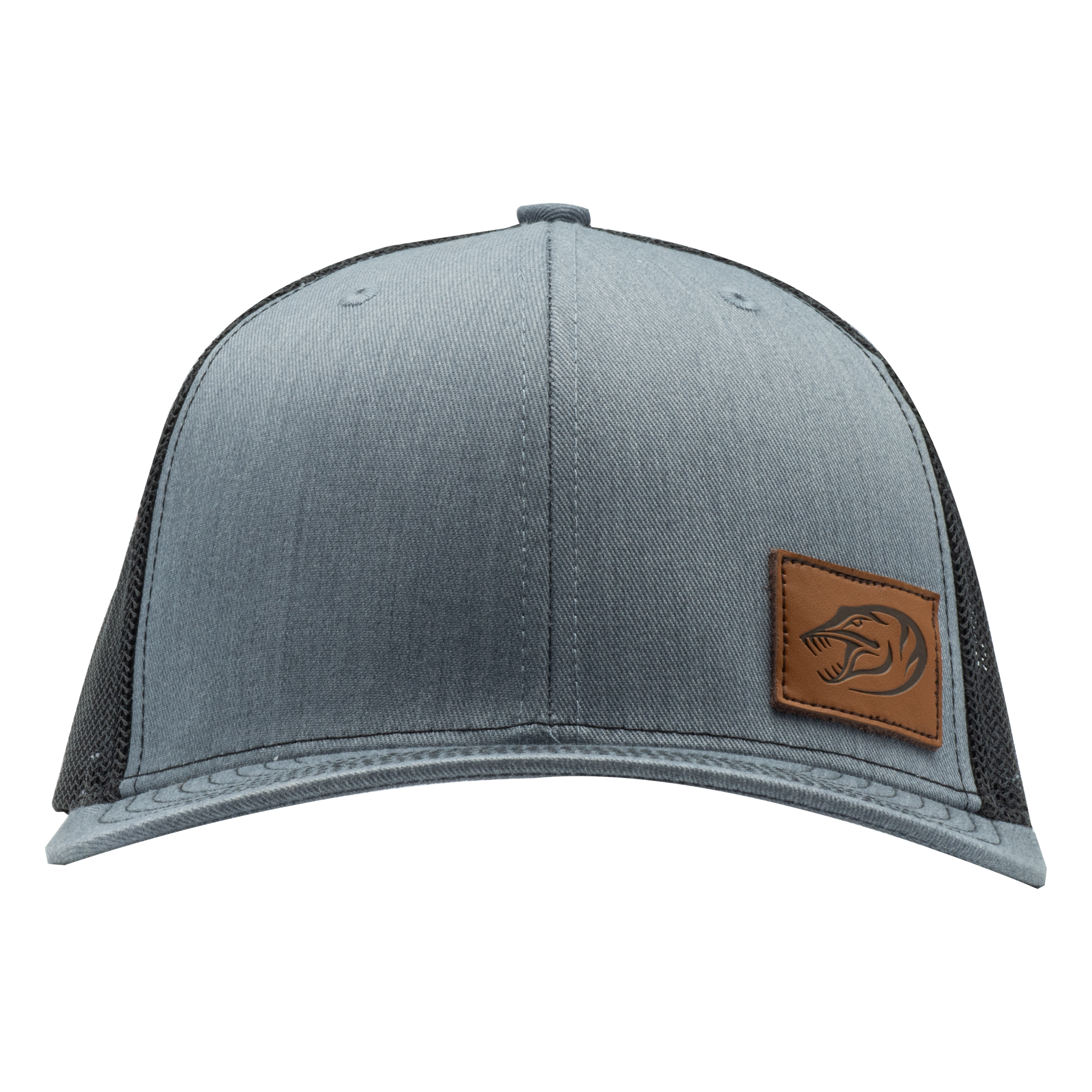 Leather Patch Hat - Grey