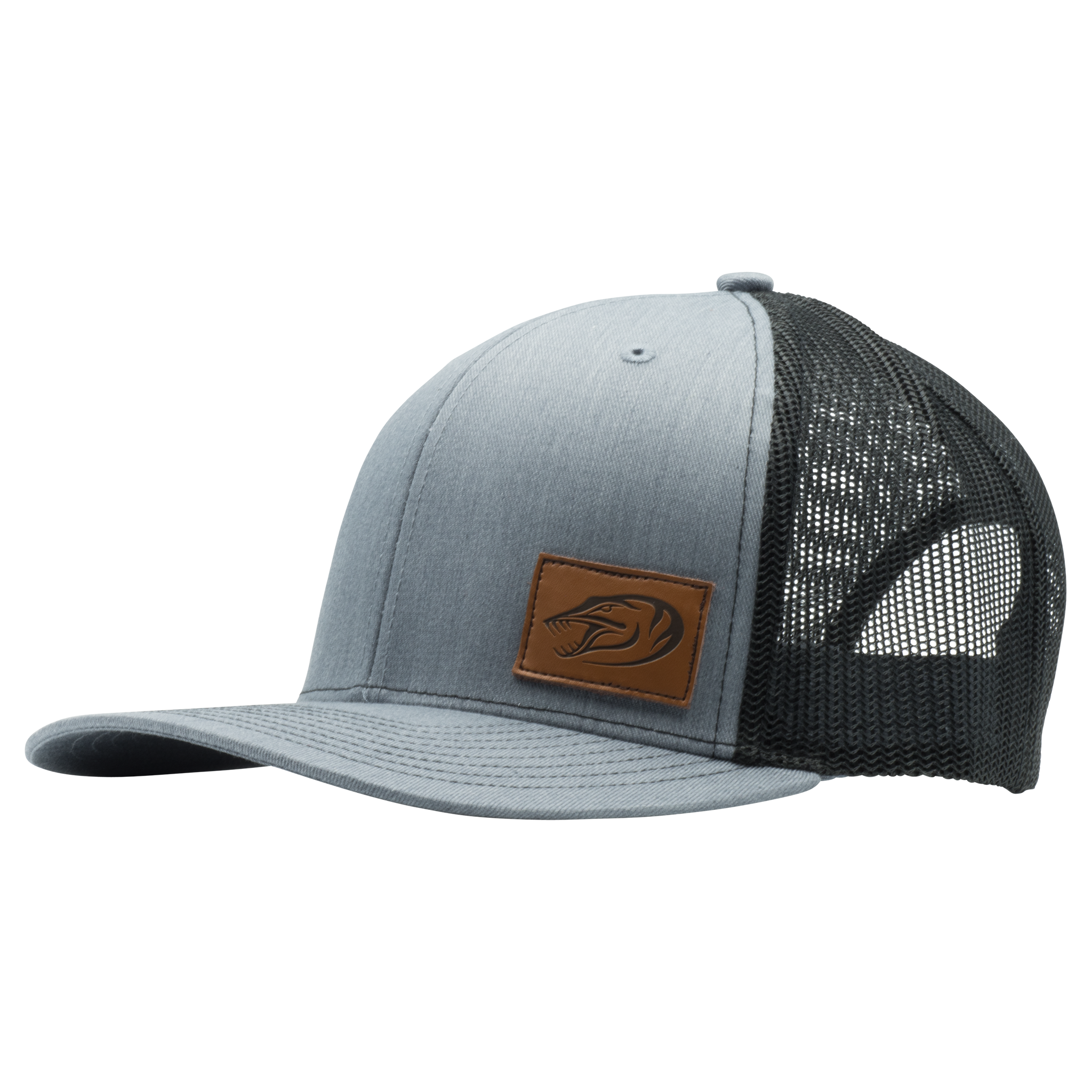 Leather Patch Hat - Grey